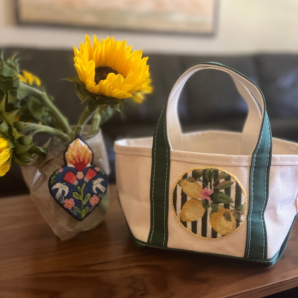 Needlepoint LL Bean MINI tote - extra special - Picture 5 of 6